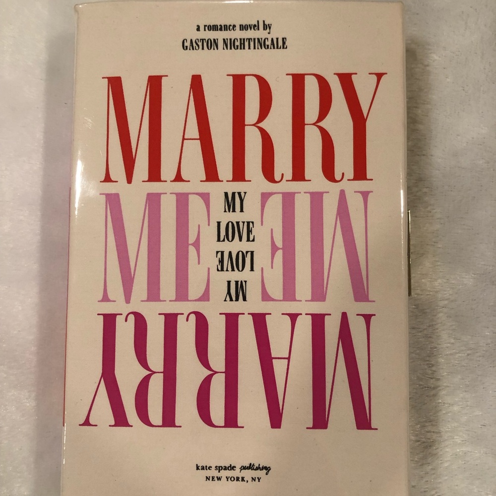 Kate Spade Book Clutch💕Marry Me❤️